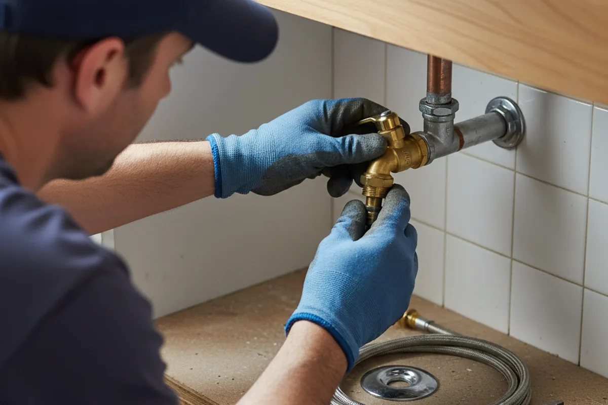 Shutoff valve and fitting work during Emergency Plumbing in Pine
